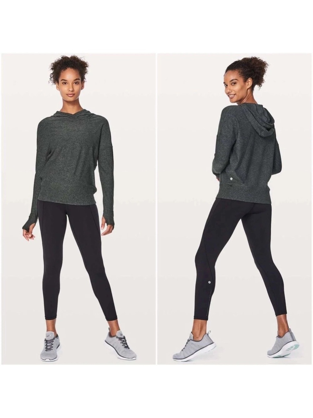 Lululemon Lead The Pack Hoodie Women's Size 6 Grey Athleisure Running